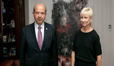 Cumhurbaşkanı Ersin Tatar, Norveç Büyükelçisi Lajla Brandt Jakhelln’i kabul etti