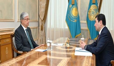 Cumhurbaşkanı, Meclis Başkanı Yerlan Koshanov’u kabul etti