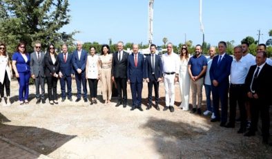 Cumhurbaşkanı Ersin Tatar, Çatalköy İlkokulu’nun yeni binasının temel atma törenine katıldı