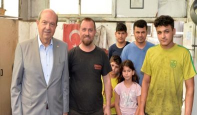 Cumhurbaşkanı Ersin Tatar, Lefkoşa Sanayi Bölgesi’nde bulunan bazı işletmeleri ziyaret etti