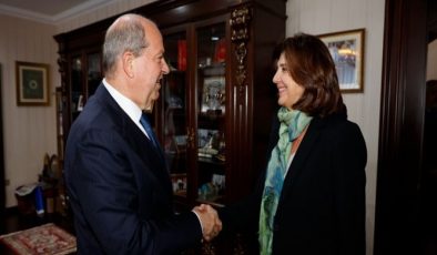 Cumhurbaşkanı Ersin Tatar ile Cuéllar görüşmesi başladı